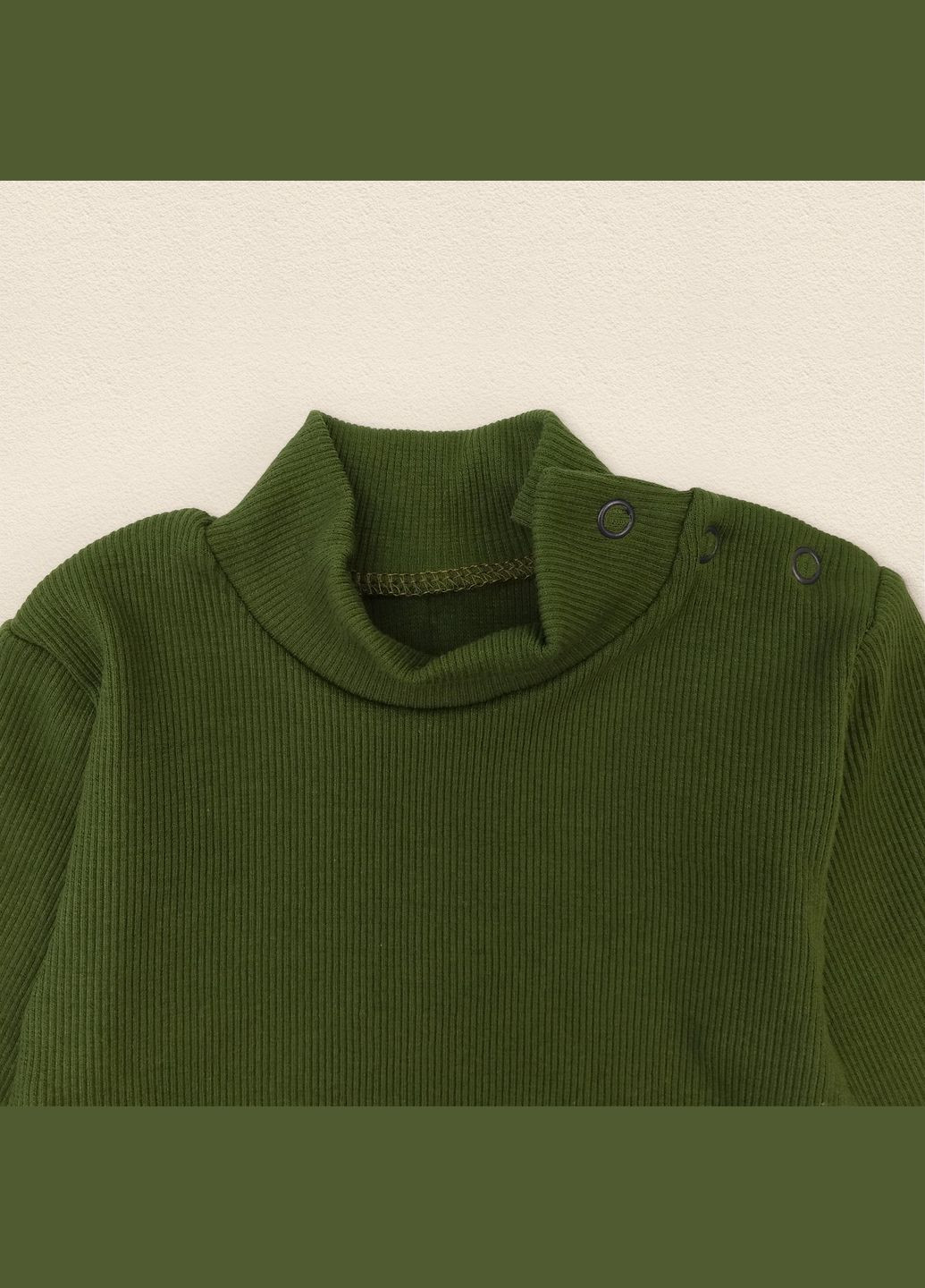 Боді з довгим рукавом з тканини рубчик Хакі Хакі dexter's (301842056)