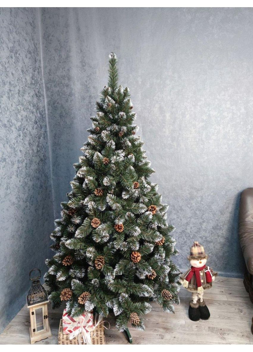 Елка "Лидия" белые кончики и шишки 1.0 м No Brand (366891747)