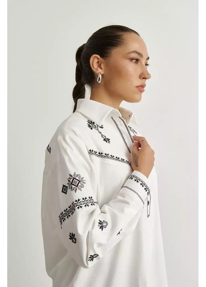 Сорочка жіноча подовжена вишита оверсайз з полтавським орнаментом MKRM4294 Rica Mare (370664906)