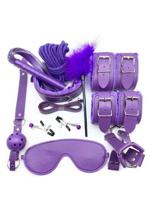 Еротичний набір БДСМ аксесуарів для садо-мазо 10 предметів Червоний No Brand (340914768)