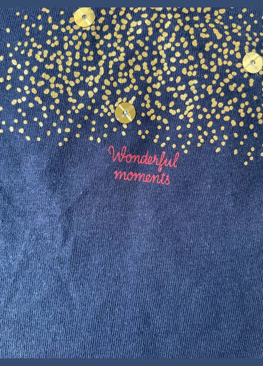 Темно-синяя демисезонная детская футболка christmas collection 5.10.15