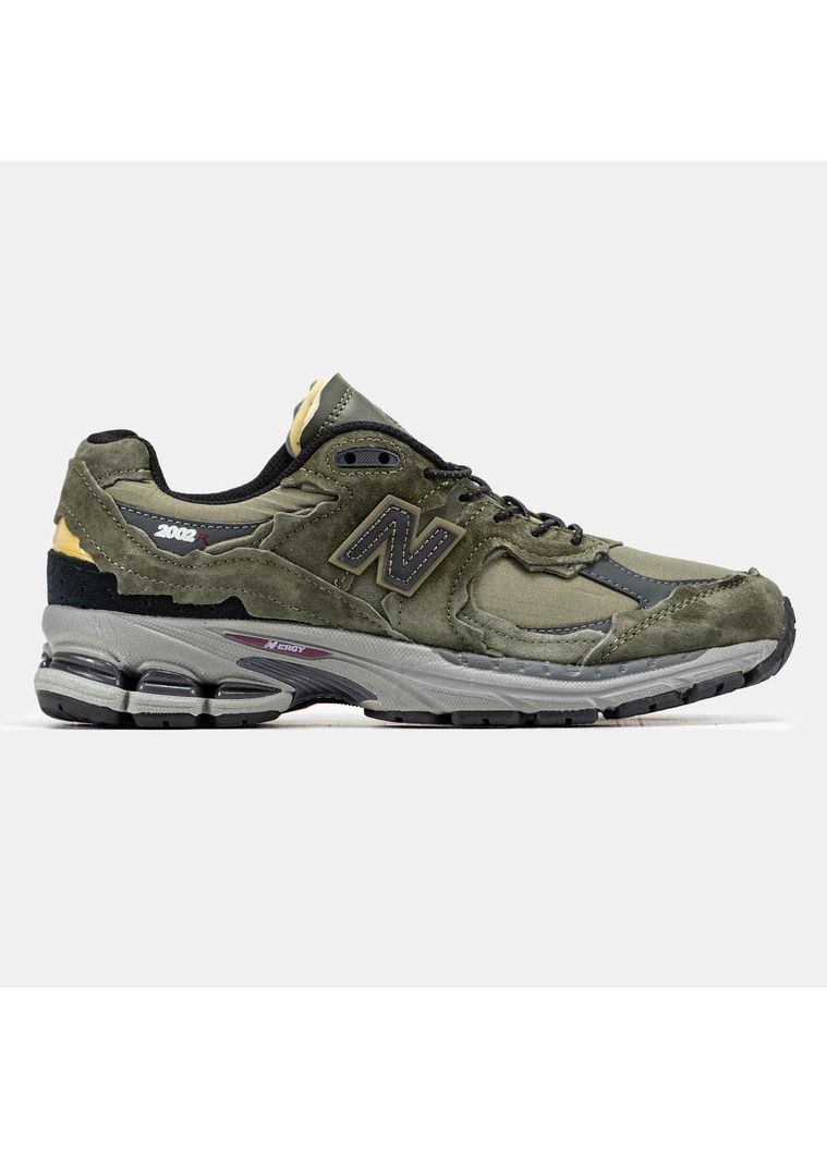 Серые демисезонные кроссовки мужские new balance 2002r green нью беланс 2002r No Brand