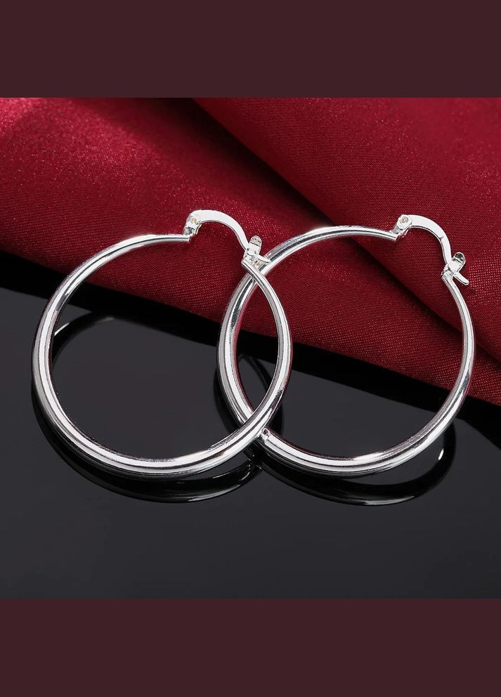 Женские серьги-кольца, круглые серьги No Brand (315348421)
