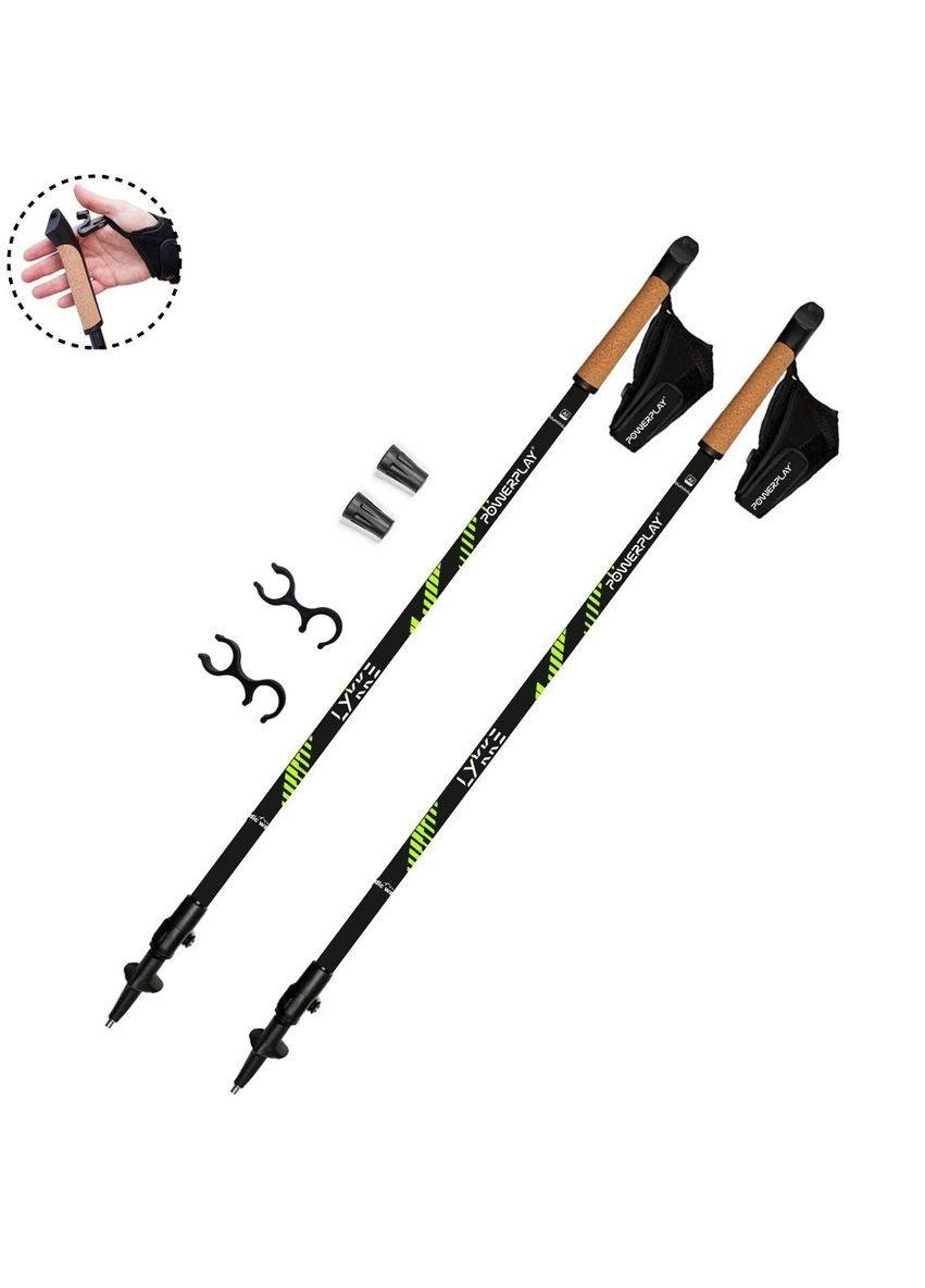 Палиці для скандинавської ходьби 9104 Lykke 80-135 см (пара) PowerPlay (317849072)