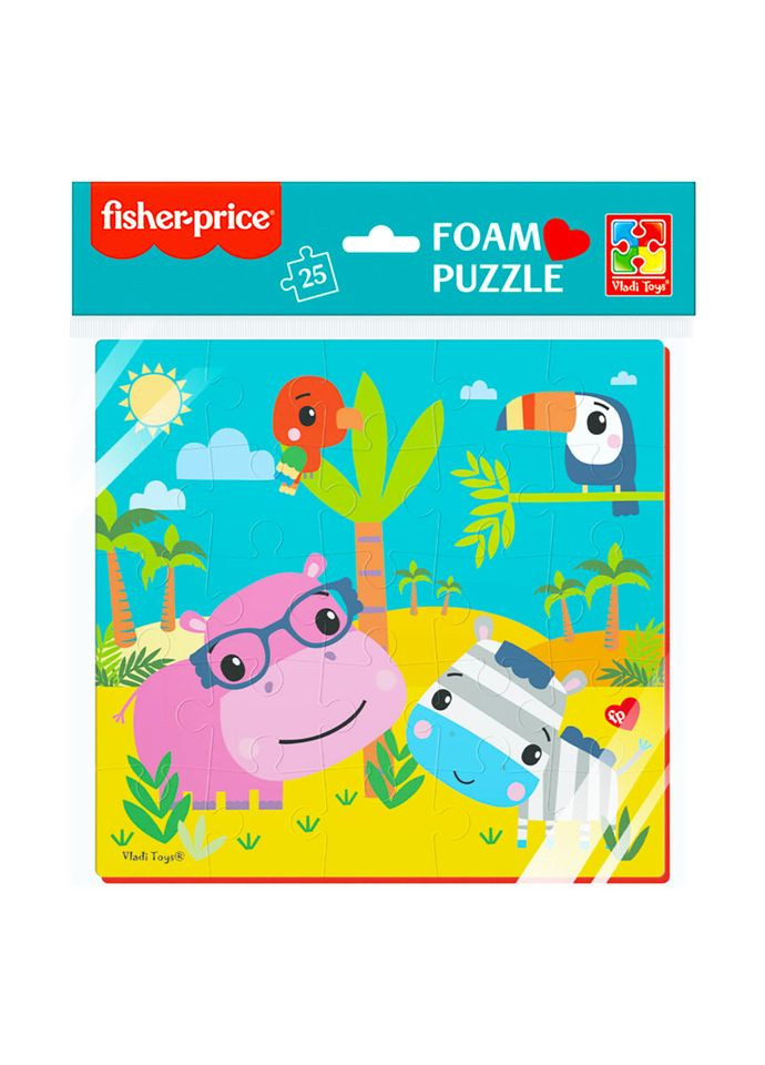 М'які пазли "Бегемот та зебра" VT1109-04, 25 ел Vladi toys (317041282)