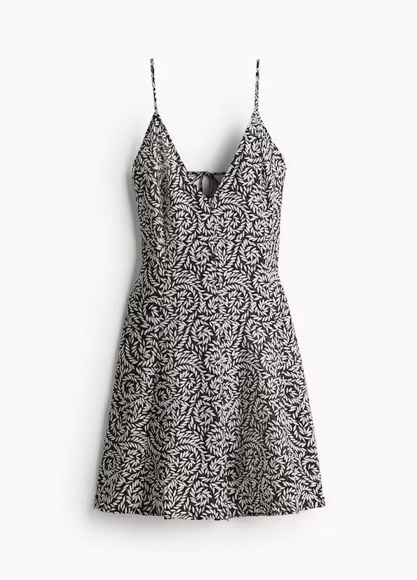 Серое платье H&M однотонное