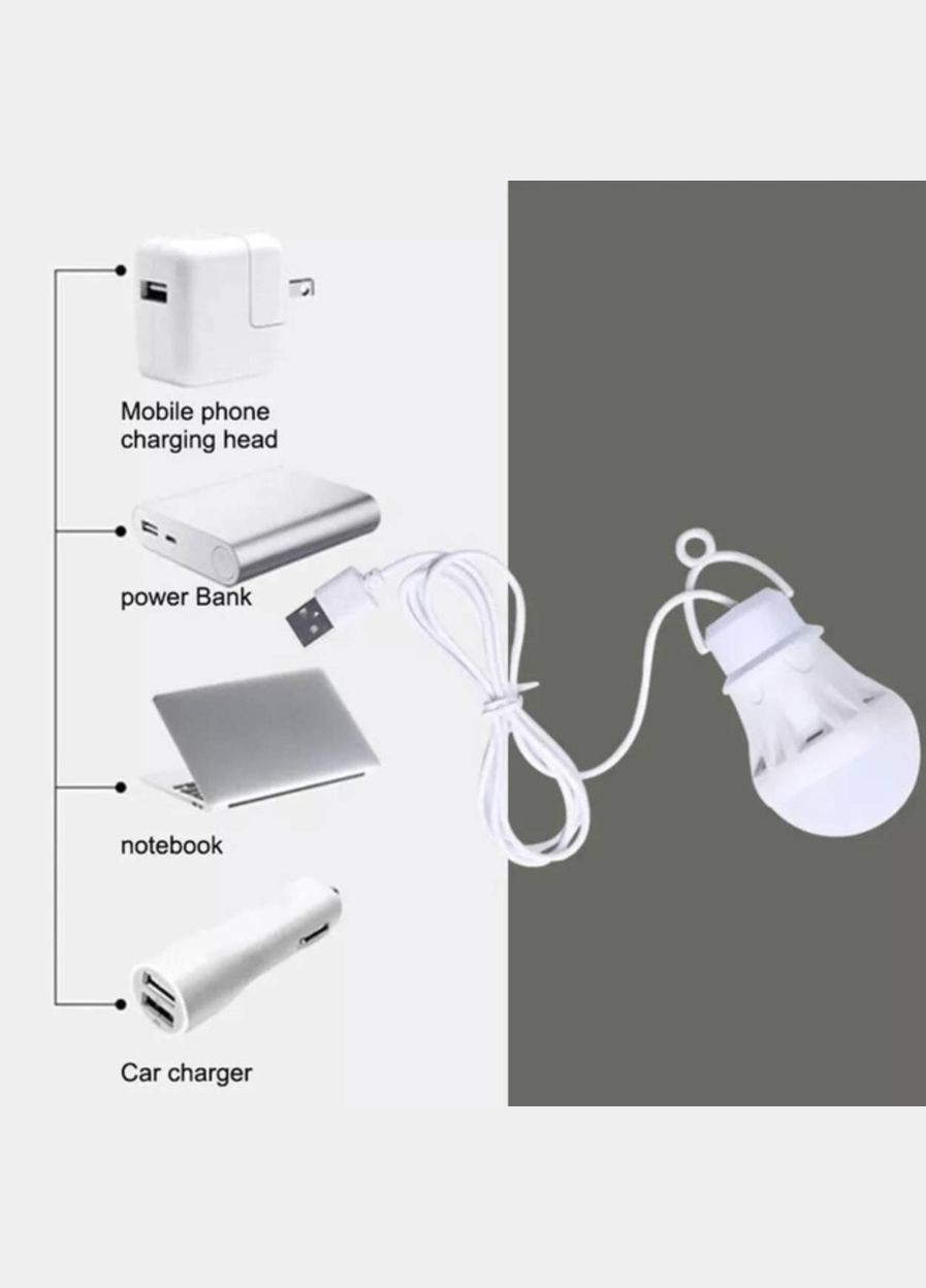 Лампочка подвесная USB для кемпинга чтение компьютера 5В/450 Лм CHOICE (316093850)