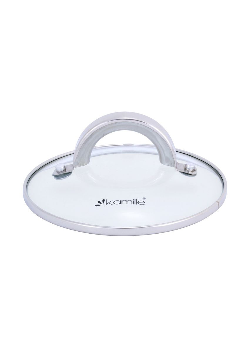 Кастрюля с крышкой 1л из нержавеющей стали для приготовления пищи для индукции и газа KM-5614S Kamille (371898226)