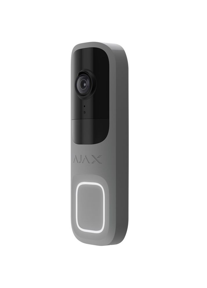 Відеодзвінок Doorbell (Grey) із вбудованим штучним інтелектом, ІЧ-сенсором та управлінням у додатках Ajax (338565726)