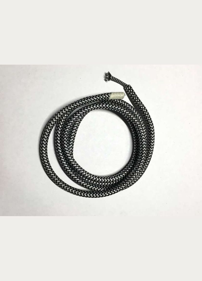 AMP кабель текстильний зигзаг 2x0.75 black+gray Levistella (282843729)