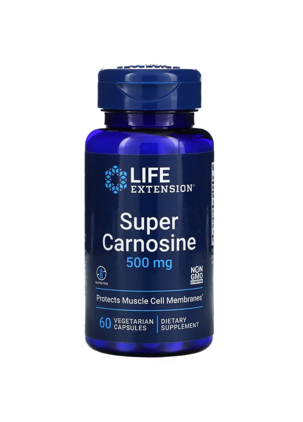 Амінокислота Super Carnosine 500 mg, 60 вегакапсул Life Extension (293418662)