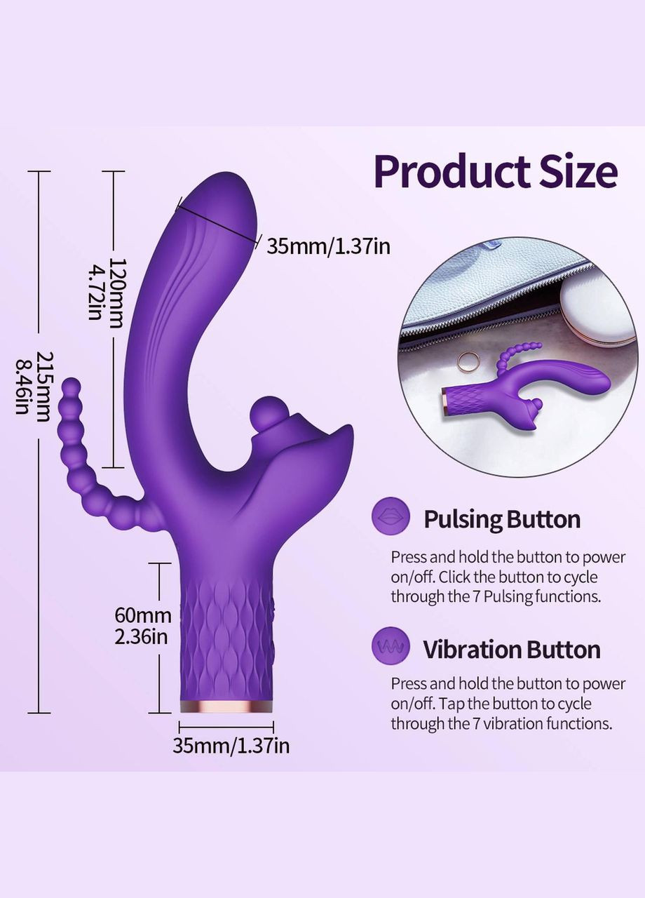 Вибратор - Patty, 7 Vibration Functions, 7 Ball Tapping, USB LyBaile (322184924)