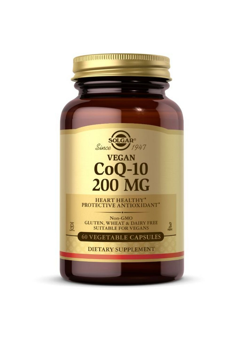 Натуральная добавка Vegetarian CoQ-10 200 mg, 60 вегакапсул Solgar (293482076)