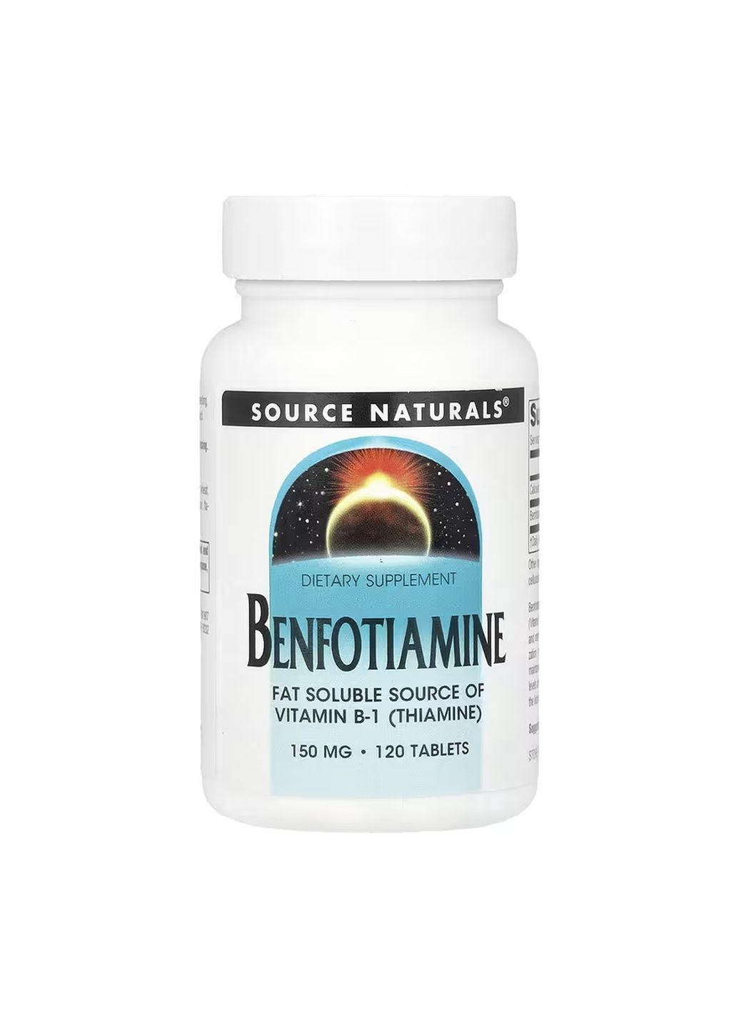 Бенфотиамін 150 мг таблетки для нервової системи 120 шт Source Naturals (367958150)