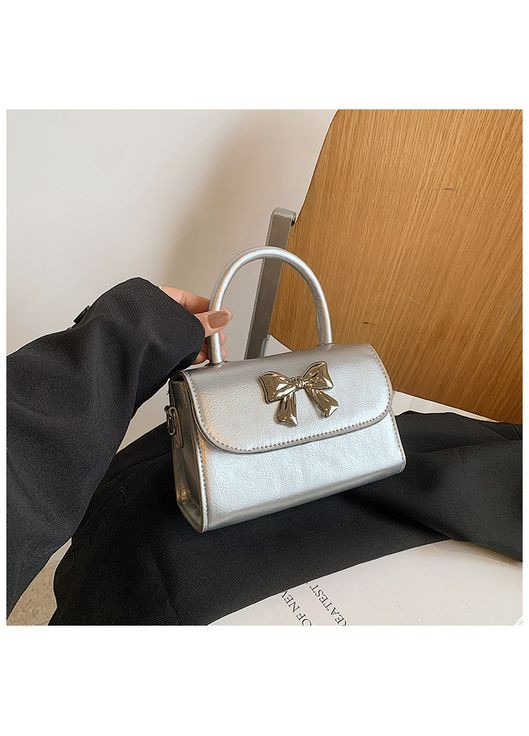 Жіноча класична сумка 1610 крос-боді через плече сіра No Brand (313235643)