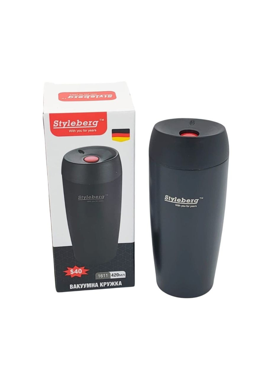Термокружка вакуумна STYLEBERG 1611 L чорна 420 мл No Brand (357494877)