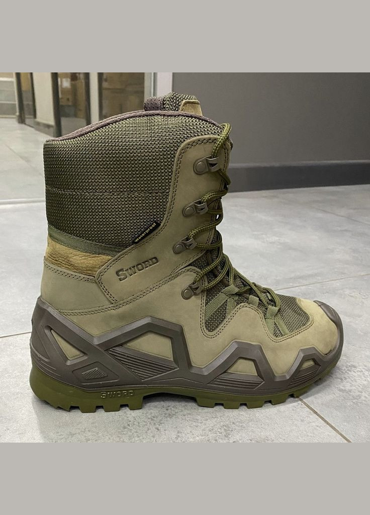 Берці тактичні Waterproof високі 40р, Олива, водостійкі берці армійські тактичні (600.01.002.HAK) Single Sword (362601636)