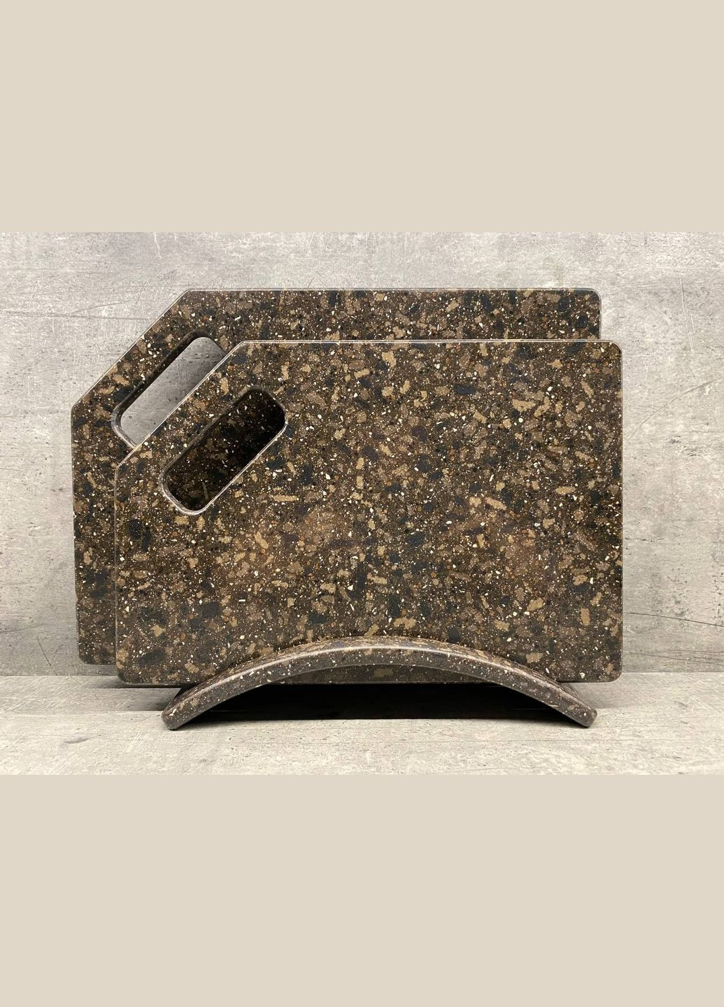 Набір кухонних дошок на підставці зі штучного акрилового каменю Montes 2 шт No Brand (323013526)