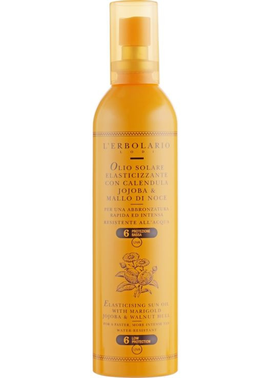 Олія для засмагання SPF 6 Olio Solare Elasticizzante Con Calendula, Jojoba And Mallo di Noce 100ml (49465-31156124) L'erbolario (368625429)