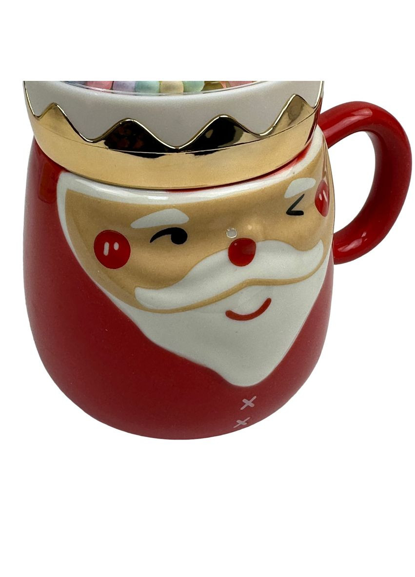 Кружка з кришкою новорічна Merry Сhristmas 4 90399 470 мл (уцінка) No Brand (349222731)