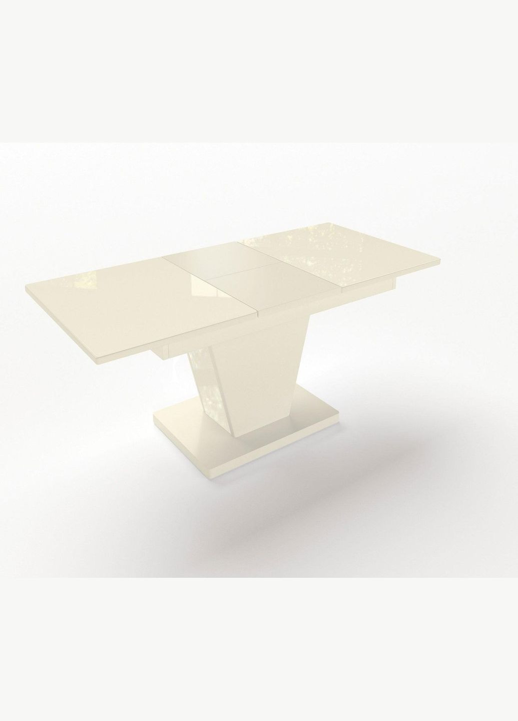 Стіл обідній розкладний Х'юстон Ваніль/Скло ваніль (10000168) Fusion Furniture (341525549)