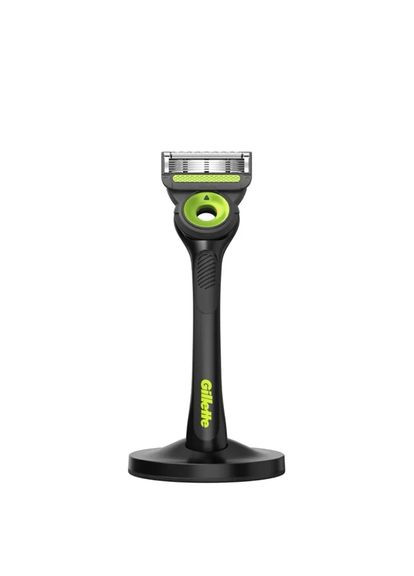 Набор мужской для бритья Станок (Бритва) Labs c магнитной подставкой черный, гель для бритья и увлажняющий крем Gillette (356095531)