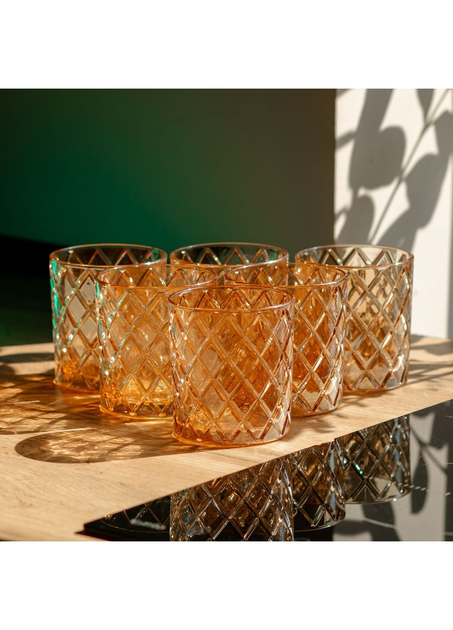 Набор стаканов 6 штук по 320 мл Золото HP-19-11GLASS. No Brand (369472885)