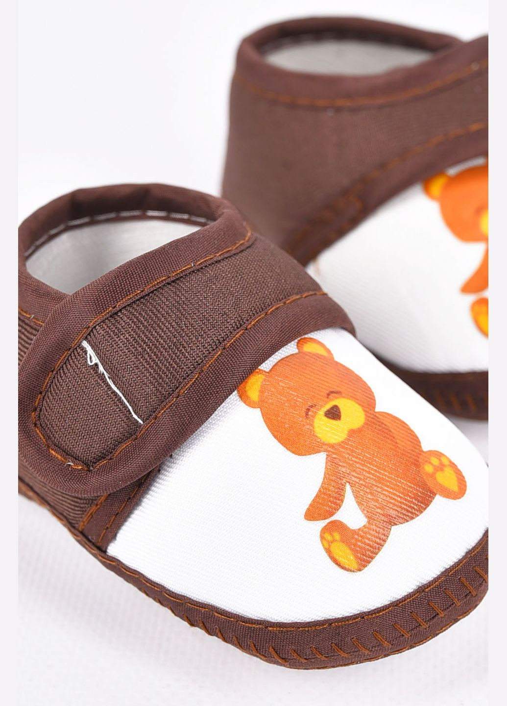 Коричневые пинетки детские коричневого цвета Let's Shop