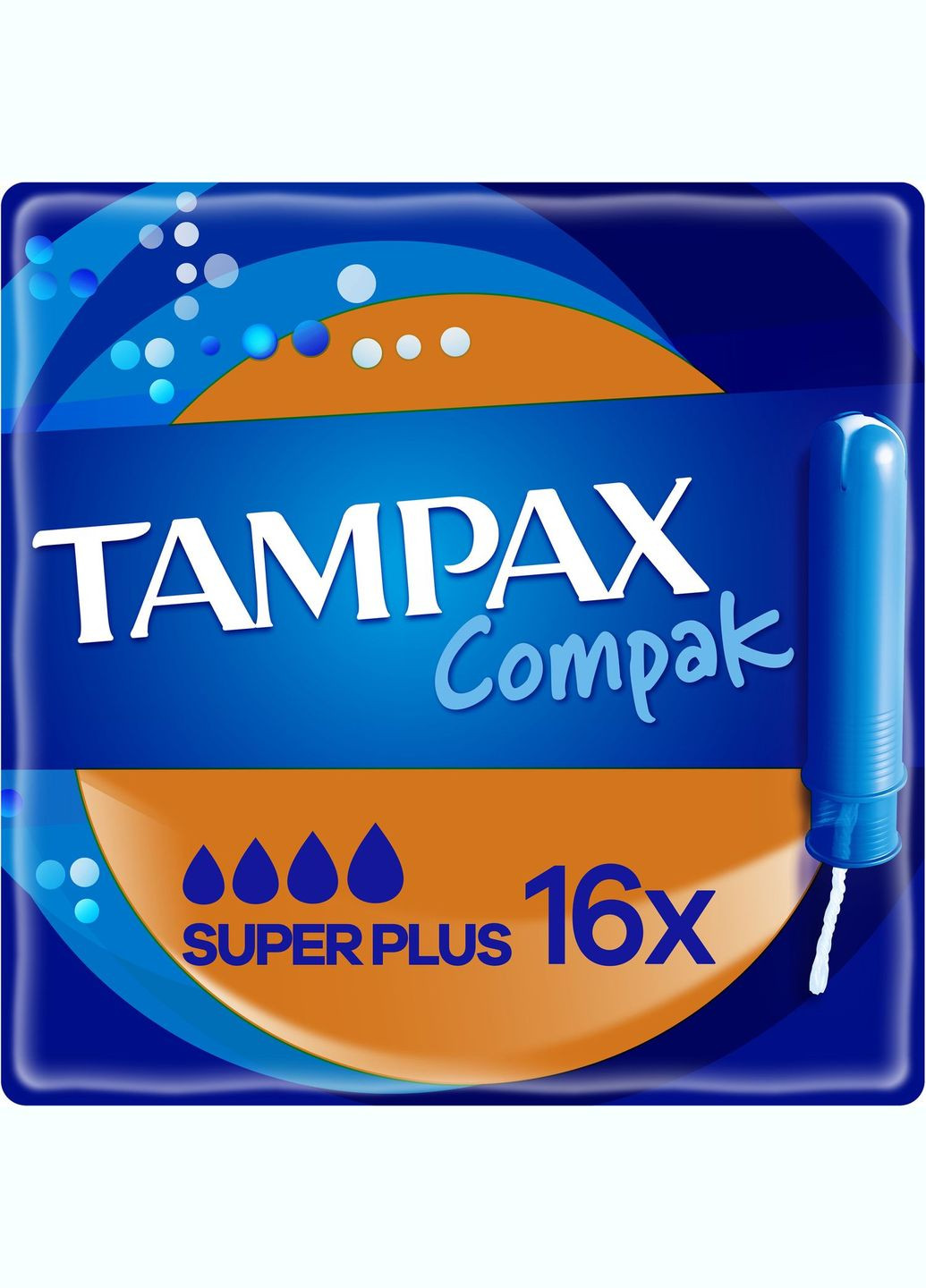 Тампоны Compak Super Plus, с аппликатором, 16 шт. Tampax 8001841300399 (331790241)