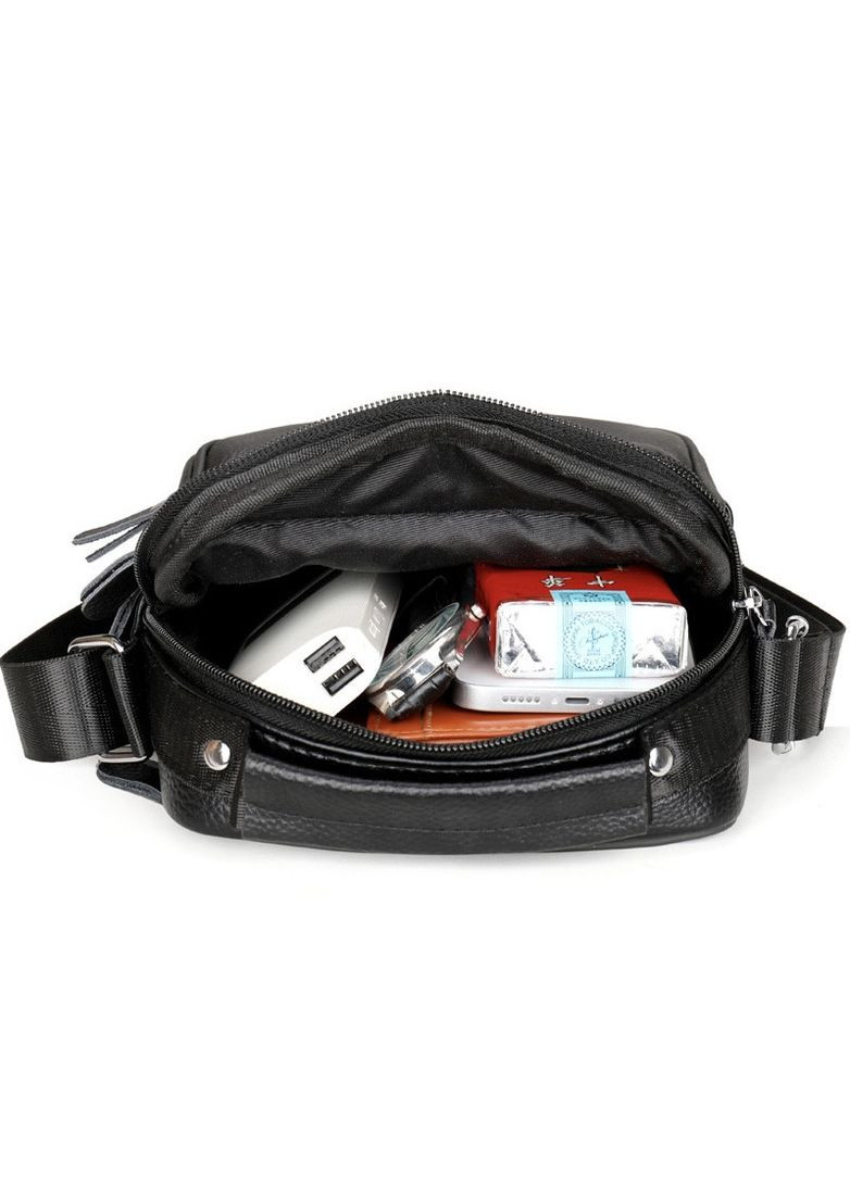 Чоловіча сумка-барсетка шкіряна чорна 75003 Tiding Bag (336551832)