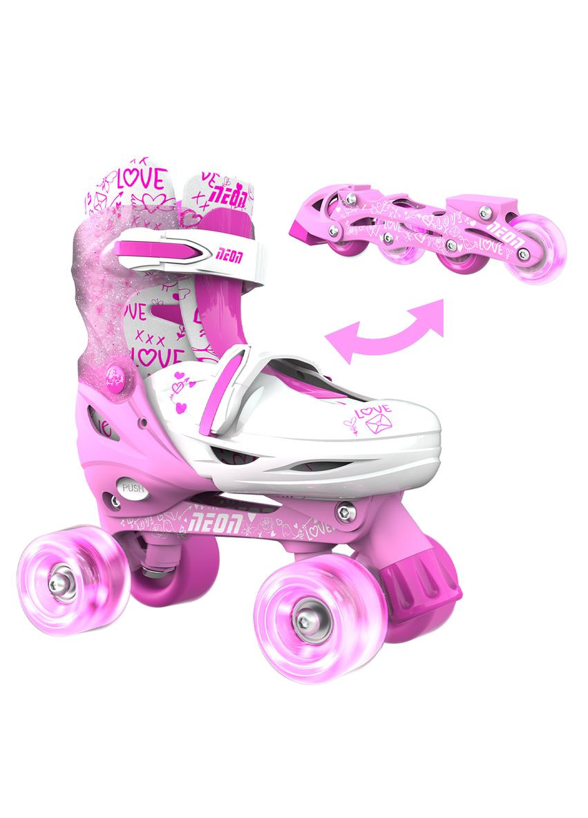 Роликові ковзани Сombo, розмір 34-37, рожевий Neon (319534465)