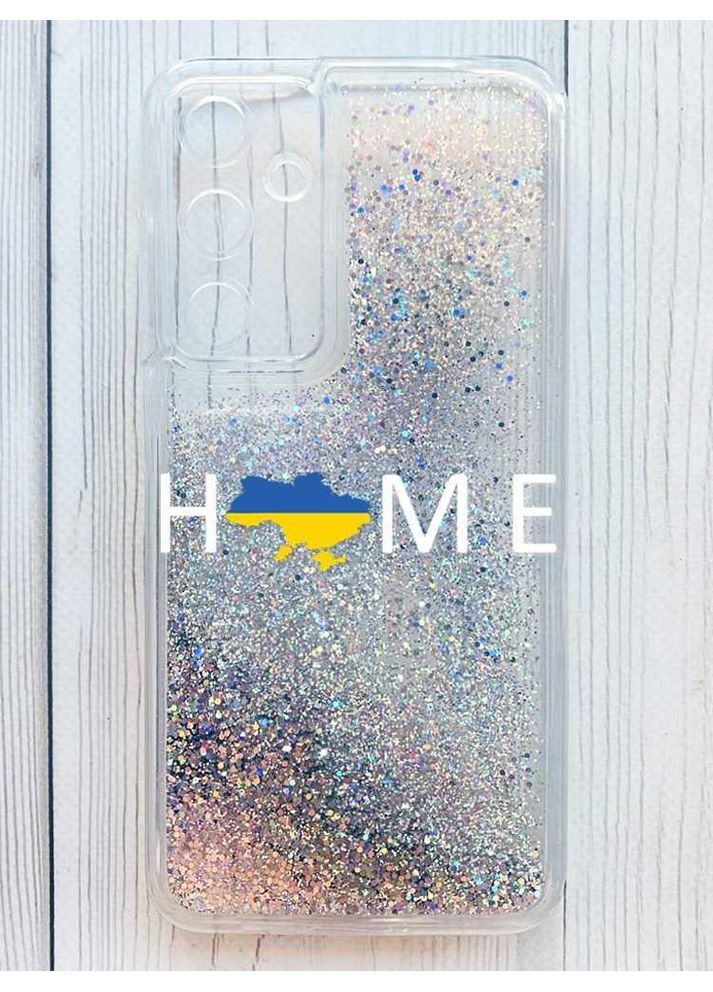 Чохол з плаваючими срібними блискітками на Samsung Galaxy A35 Дім Україна (принт 73) Creative (362026228)