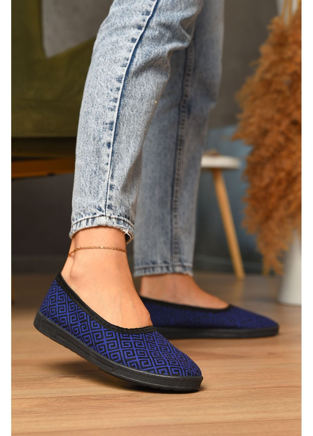 Капці жіночі синього кольору Let's Shop (358499224)