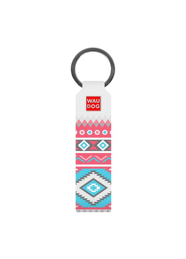 Брелок Design з малюнком "Етно", преміум шкіра (ширина 20 мм, довжина 95 мм) білий WAUDOG (363199868)