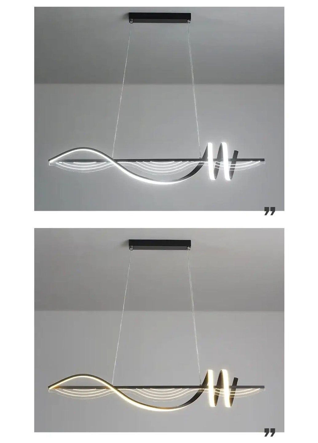 Світлодіодна люстра Меч PJ910 (100см) Чорна No Brand (331640516)