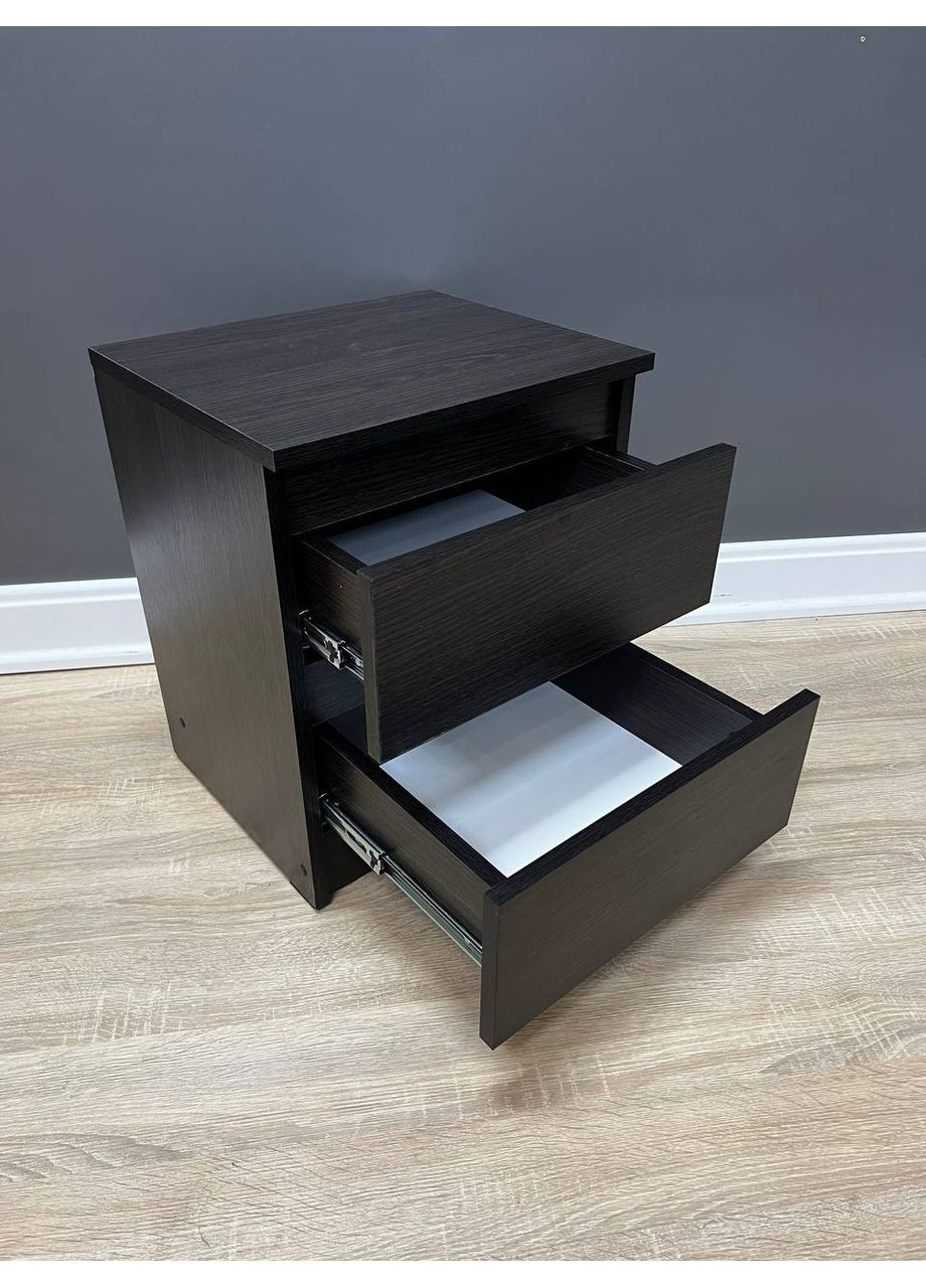 Тумба приліжкова Кватро 2 шухляди 400х480х340 мм Дуб Венге Магія No Brand (363979482)