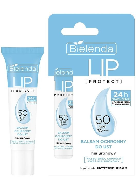 Защитный гиалуроновый бальзам для губ SPF 50 Lip Protect 10g (1339204-7425436) Bielenda (368635673)