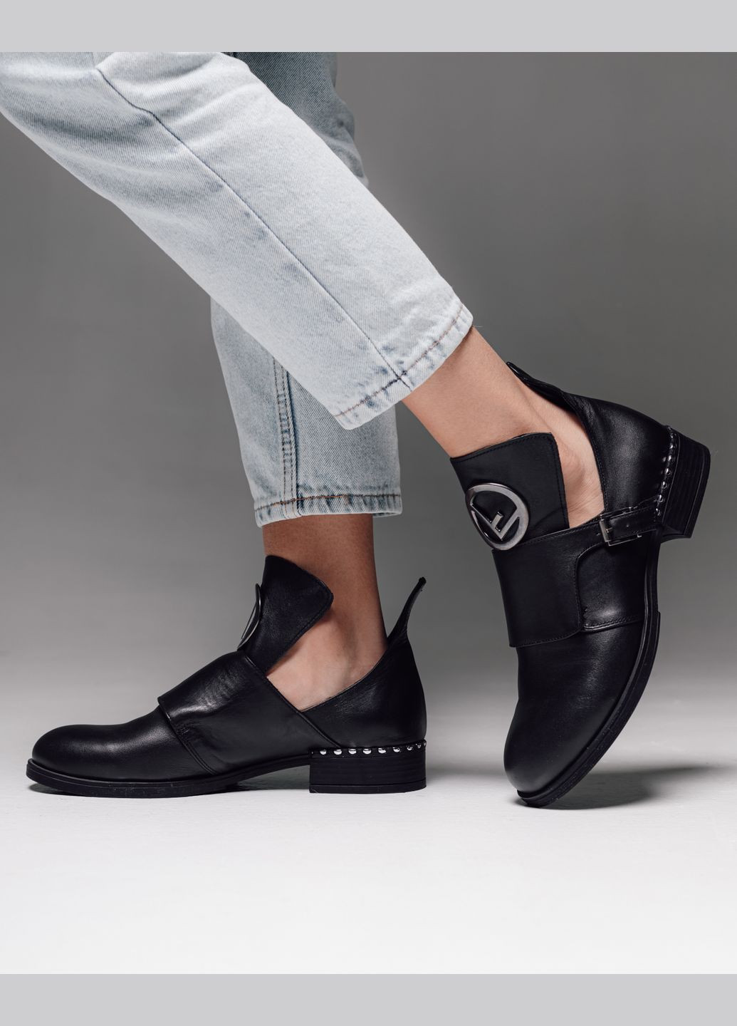 Aquamarin Туфли кожаные casual черные черный з натуральная кожа, — демисезон (316578885)