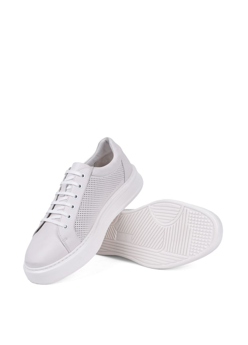 Белые мужские кеды d833-903l-33 белая кожа MIRATON