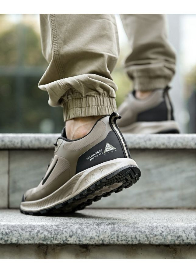 Оливкові Осінні термо кросівки acg air Nike