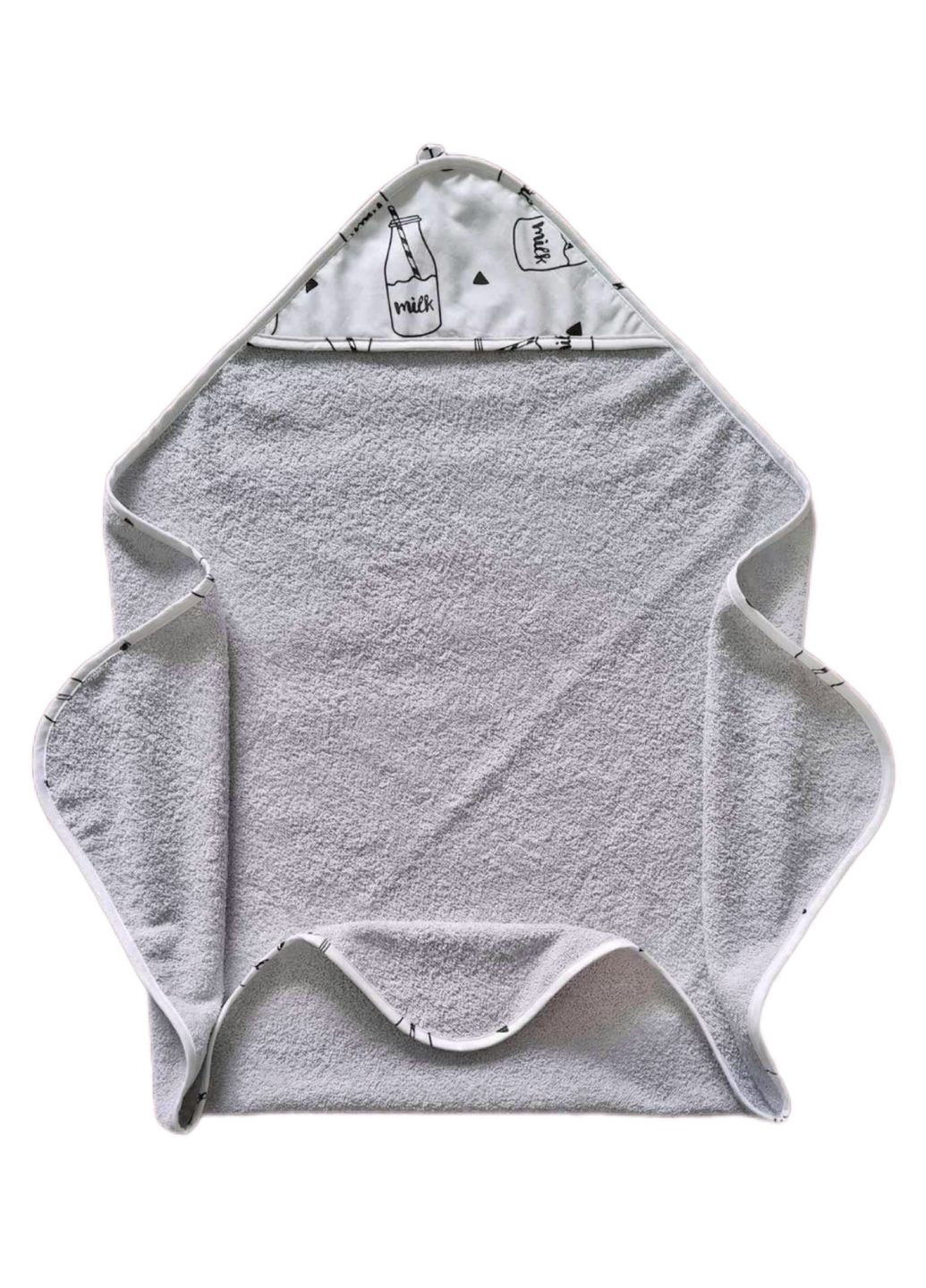Mommy Bag рушник махровий 80×80 см молоко (сірий) сірий виробництво -