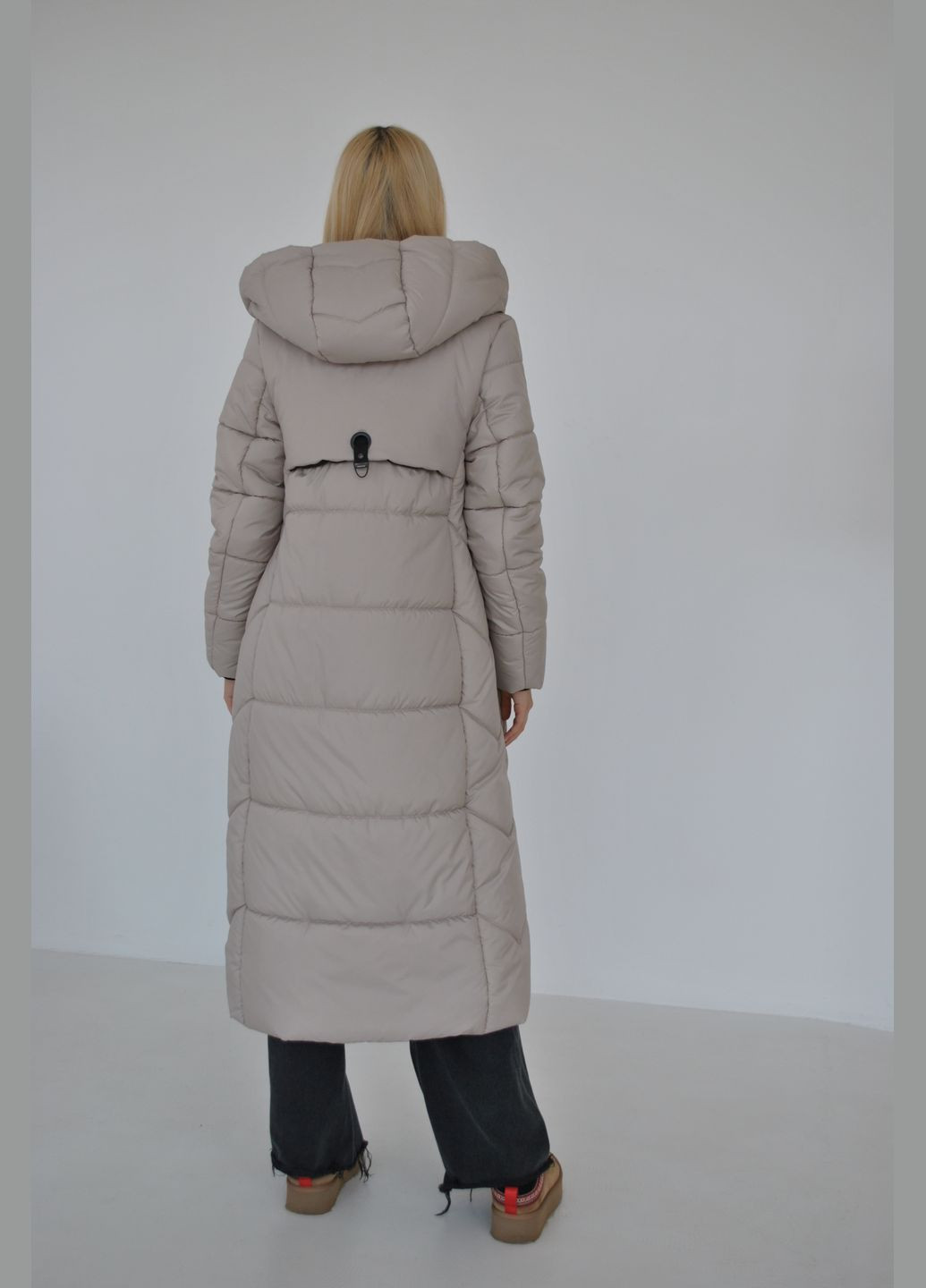 Бежевий зимній Пуховик аляска Fashion Club