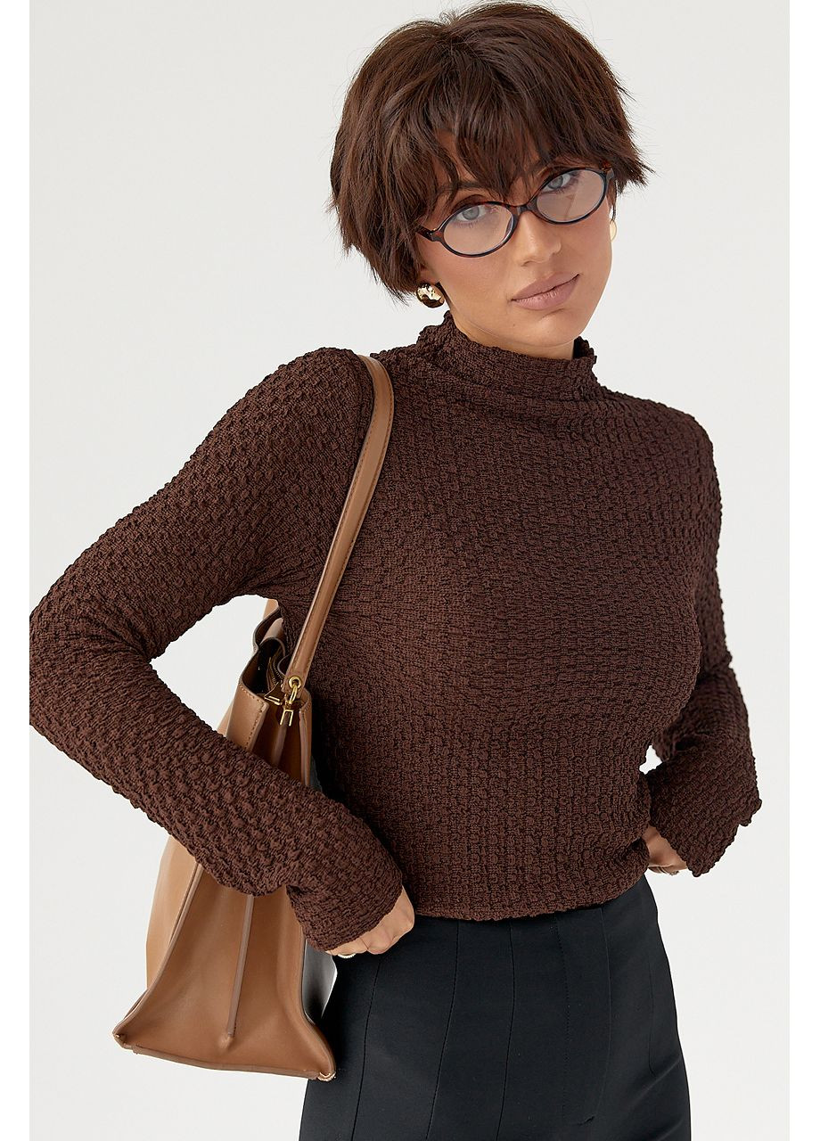 Облегающий гольф из жатой ткани Lurex (363555353)