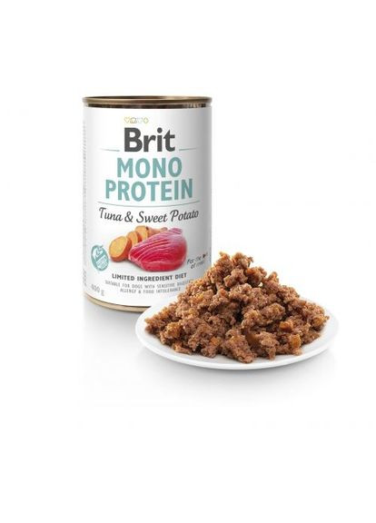 Вологий корм Brit Mono Protein Tuna & Sweet Potato для собак, з тунцем і бататом, 400 г Brit Care (336327417)