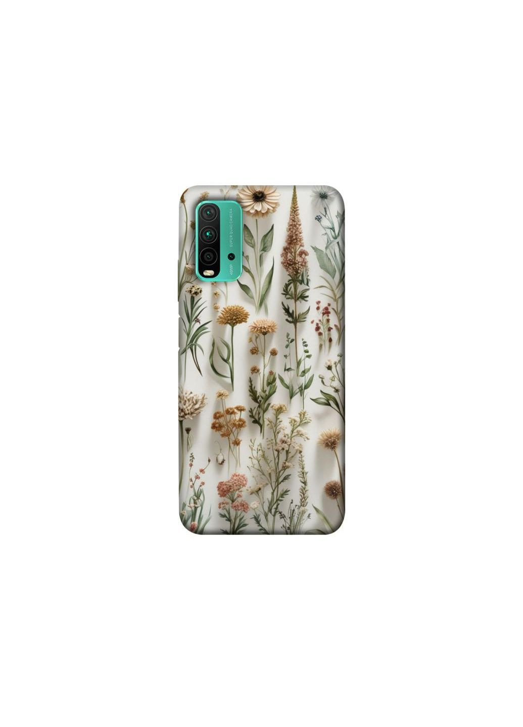 Чехол на Xiaomi Redmi Note 9 4G / Redmi 9 Power Floral design ver.2 Frontalka (361326657)