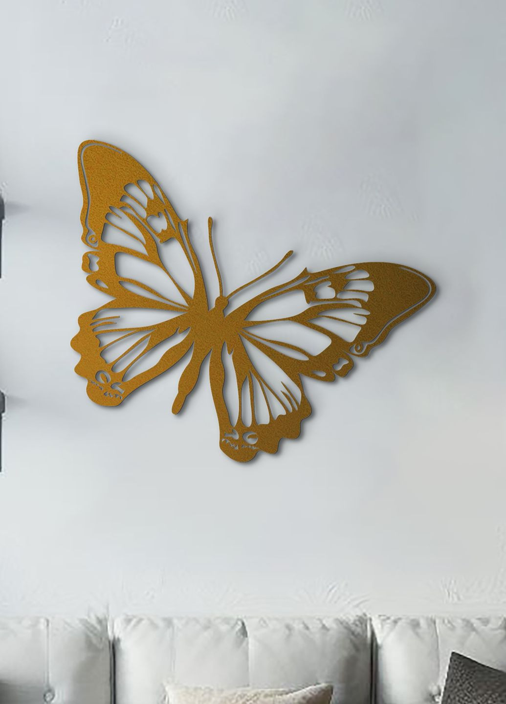 Декоративне панно з дерева, настінний декор для дому "Великий метелик", інтер'єрна картина 50х60 см Woodyard (292111765)