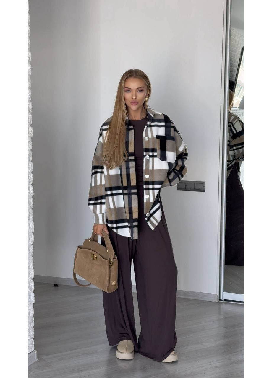 Сорочка oversize з двостороннього флісу Polar — ЗАМІРИ В ОПИСІ Vione (370655190)