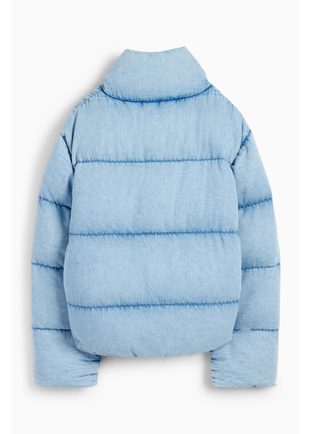 Голубая демисезонная стеганная джинсовая куртка C&A