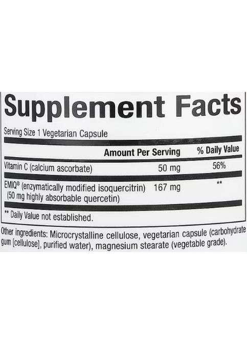 Bioactive Quercetin EMIQ 60 Veg Caps Natural Factors (363267795)