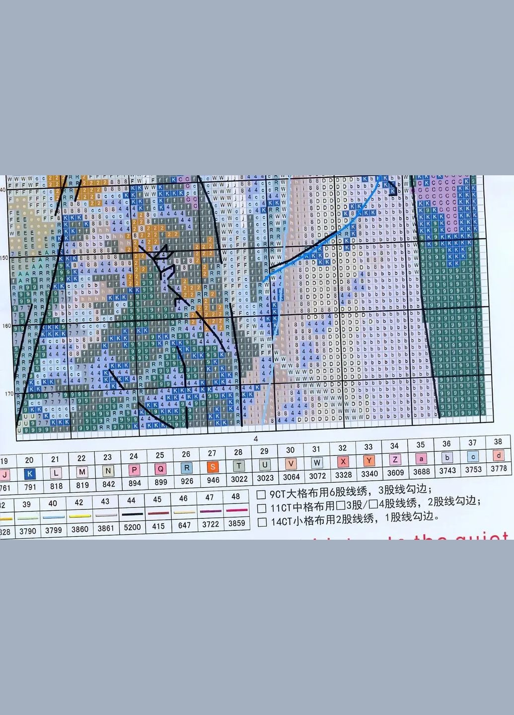 Набор для вышивания по нанесённой на канву схеме "Listen to the quiet ".AIDA 14CT printed, 33*40 см Joy Sunday (313612991)